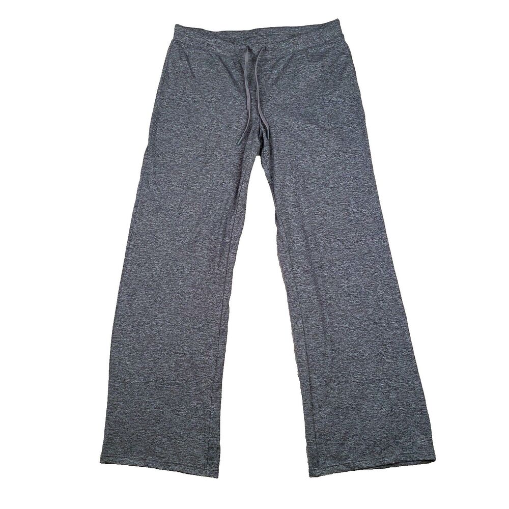 Quince Pants Womens M 32x29.5 Heather Gray Flowknit Wide Leg Relaxed Loungewear